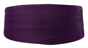 SOLID Dark purple cummerbund