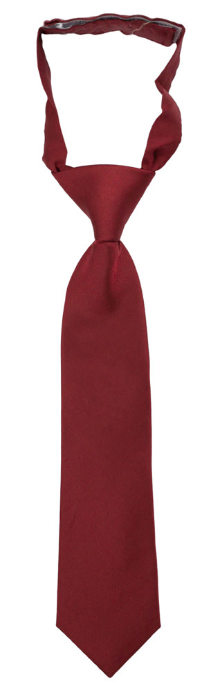 SOLID Dark red boys tie small pre-tied
