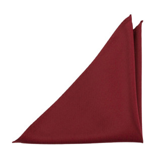SOLID Dark red pocket square