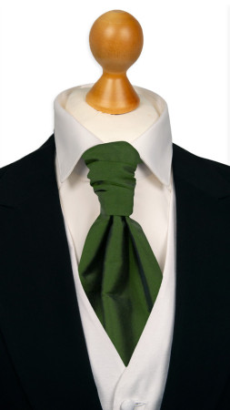 SOLID GREEN pre-tied cravat