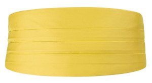 SOLID Lemon cummerbund