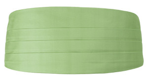 SOLID LIGHT GREEN cummerbund