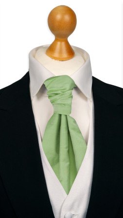SOLID LIGHT GREEN pre-tied cravat