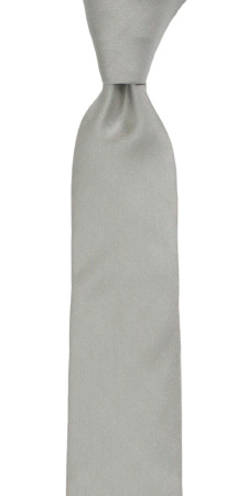 SOLID Light grey boy's tie medium