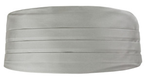SOLID Light grey cummerbund