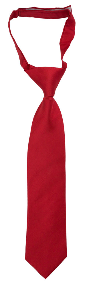 SOLID Light red boys tie small pre-tied