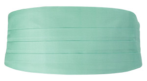 SOLID Light turquoise cummerbund
