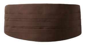 SOLID Light umber cummerbund