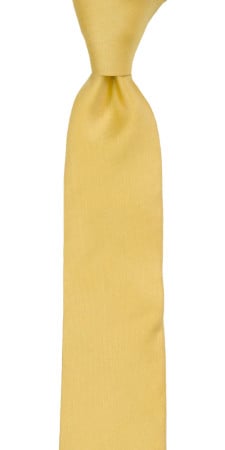 SOLID Light yellow boy's tie medium