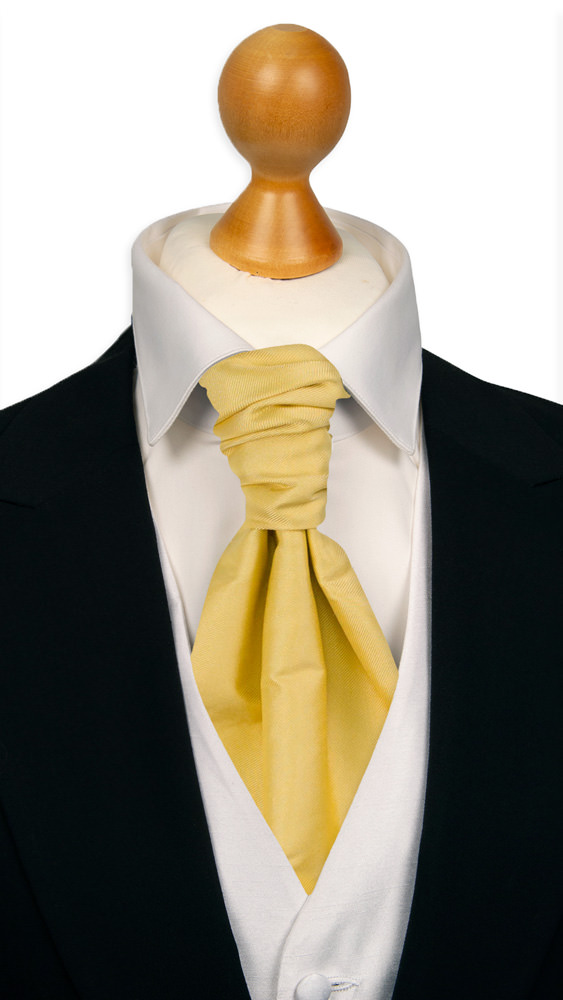 SOLID Light yellow pre-tied cravat