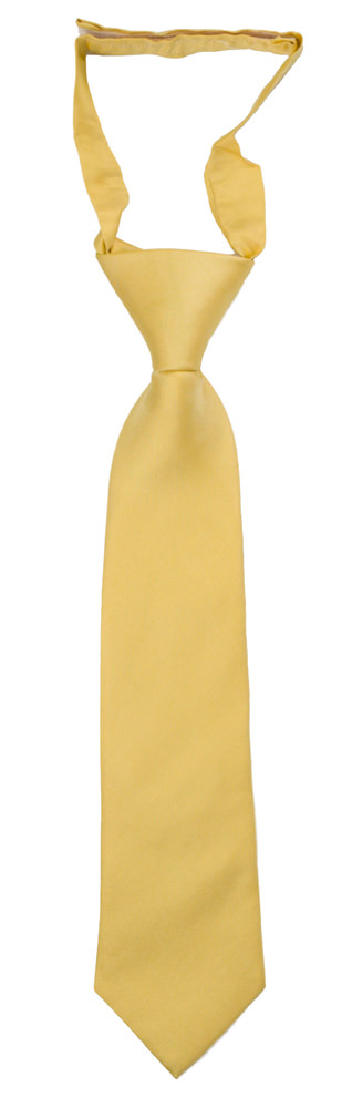 SOLID Light yellow boys tie small pre-tied