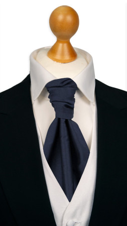 SOLID NAVY BLUE pre-tied cravat