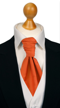 SOLID Orange pre-tied cravat