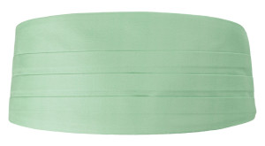 SOLID PASTEL GREEN cummerbund