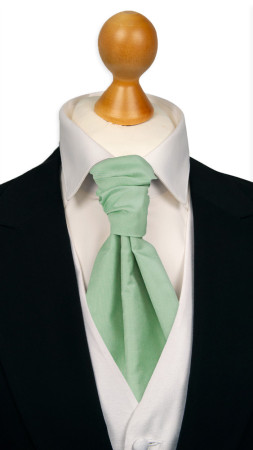 SOLID PASTEL GREEN pre-tied cravat