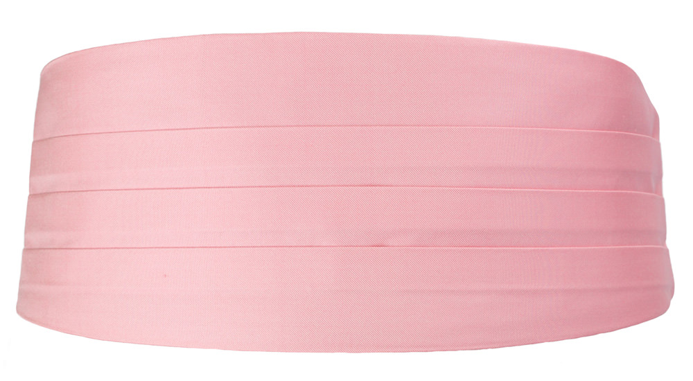 SOLID Pink cummerbund