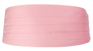 SOLID Pink cummerbund