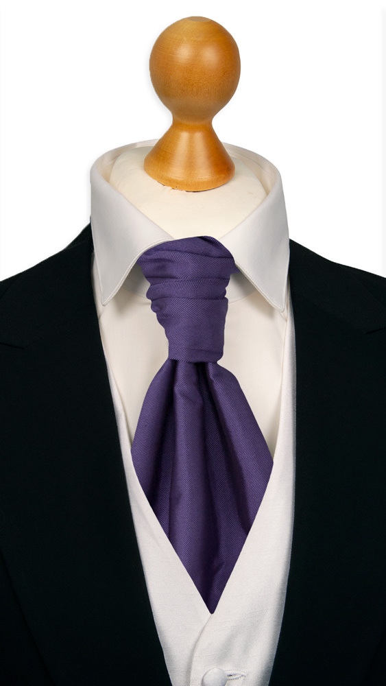 SOLID Purple pre-tied cravat