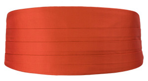 SOLID Rusty Orange cummerbund