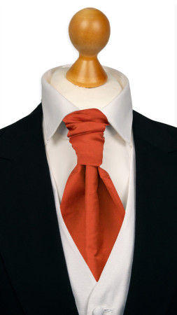 SOLID Rusty Orange pre-tied cravat