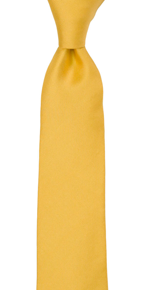SOLID Yellow boy's tie medium