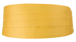 SOLID Yellow cummerbund