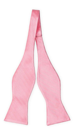 JAGGED WARM PINK self-tie bow tie