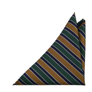 LINEDUP YELLOW GREEN pocket square
