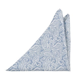 LOVERMERGER BLUE pocket square