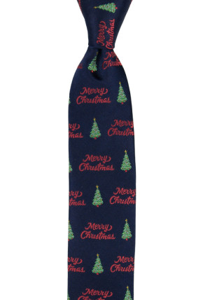 MERRYMESSAGE BLUE skinny tie