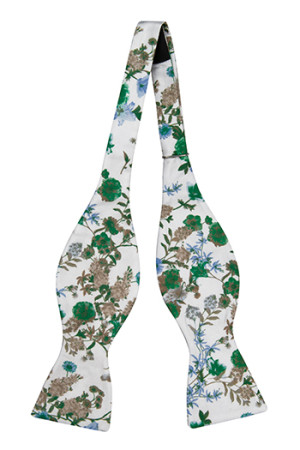 MEZZOPIANO GREEN self-tie bow tie