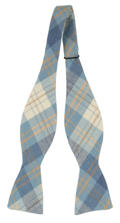 MONOGAMY BLUE self-tie bow tie