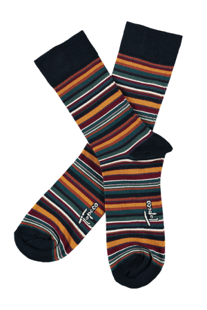 MULTISTRIPE NAVY BLUE socks