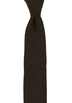 NECESSITA BROWN skinny tie