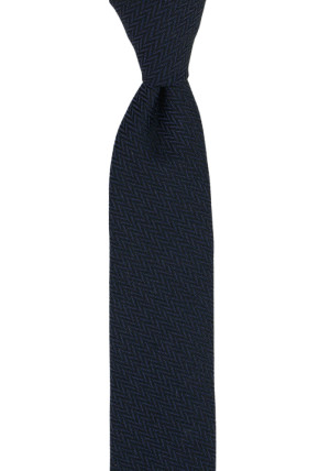 NECESSITA NAVY skinny tie