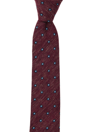 ONMYWAY DARK RED skinny tie