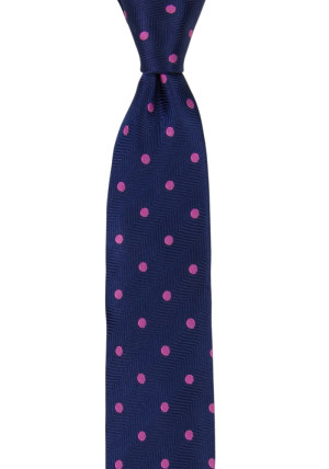 ONTHEDOT NAVY PINK skinny tie