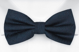 ORNATE DARK BLUE pre-tied bow tie