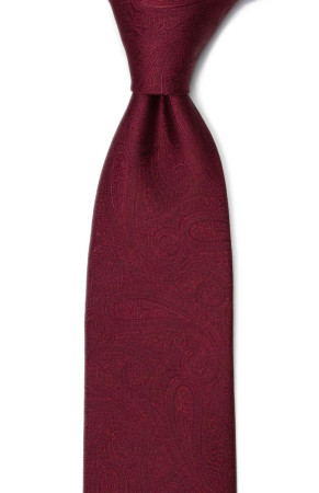 ORNATE DARK RED tie