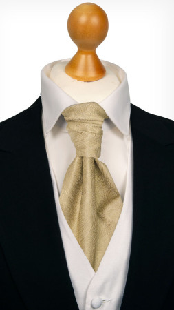 ORNATE GOLD pre-tied cravat