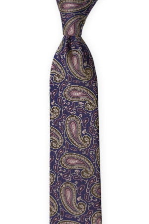 PHULKARI DARK PURPLE skinny tie