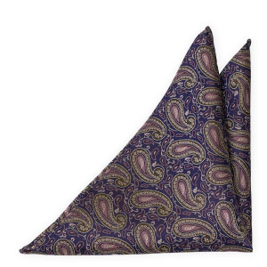 PHULKARI DARK PURPLE pocket square