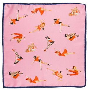 RAGAZZA COPERTINA PINK pocket square