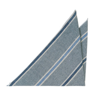 RIGHTASRAIN BLUE GREY pocket square