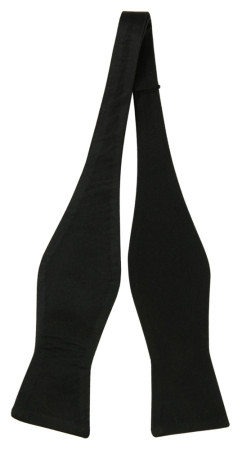 SATIN BLACK self-tie bow tie