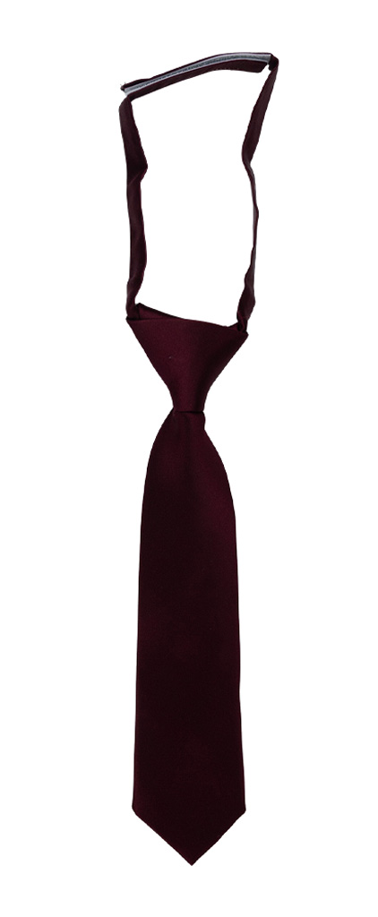 SATIN BURGUNDY boy's tie small pre-tied