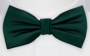 SATIN FOREST GREEN bow tie