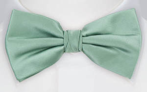SATIN GREYED JADE bow tie