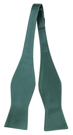 SATIN JUNIPER GREEN self-tie bow tie