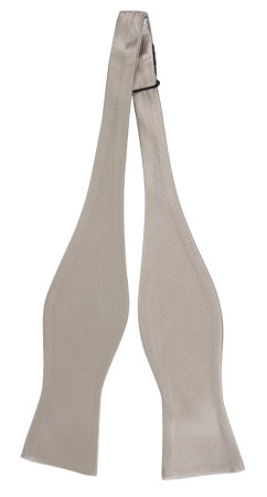 SATIN LATTE self-tie bow tie